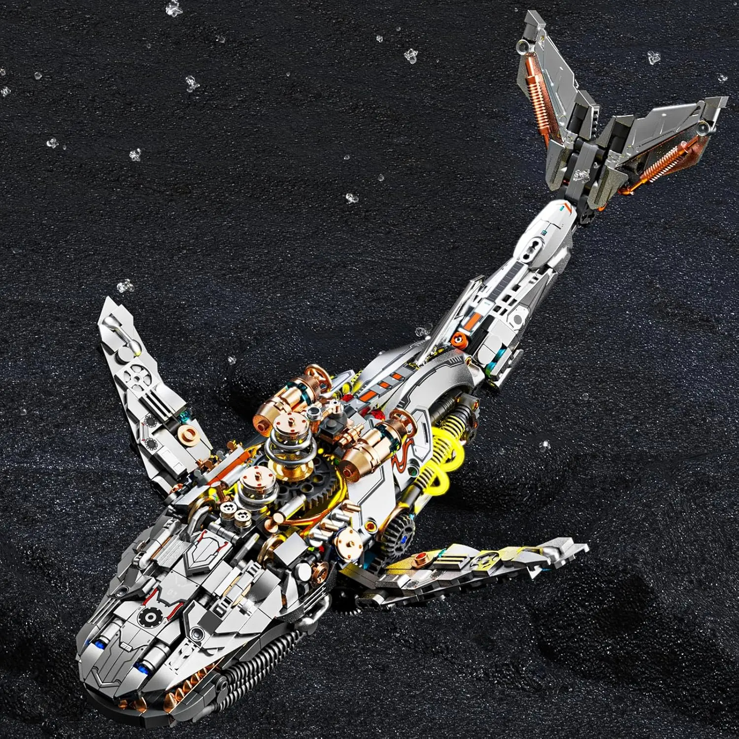 Mechanical Whale Metal Building Blocks