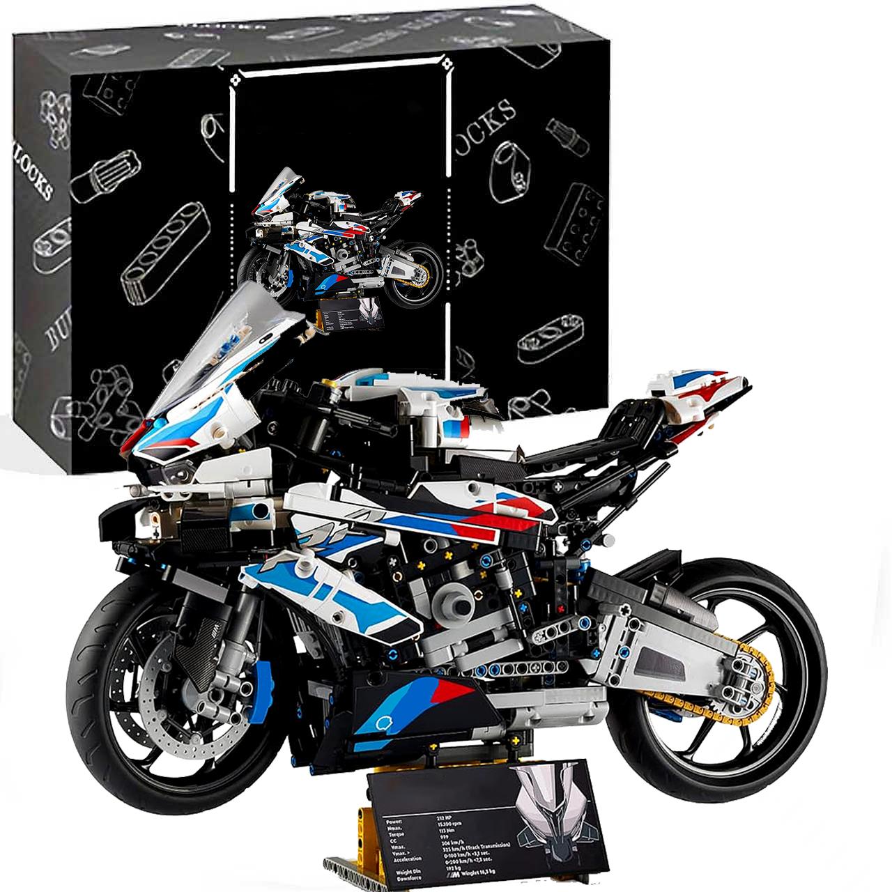 1920 Pieces, 1:5 Technic Motorcycle Model Kit for Adults, 19 inches long, Build and Display Set with Authentic Features, Motorcycle Gift Idea 1920 Pieces, 1:5 Technic Motorcycle Model Kit for Adults, 19 inches long, Build and Display Set with Authentic Features, Motorcycle Gift Idea