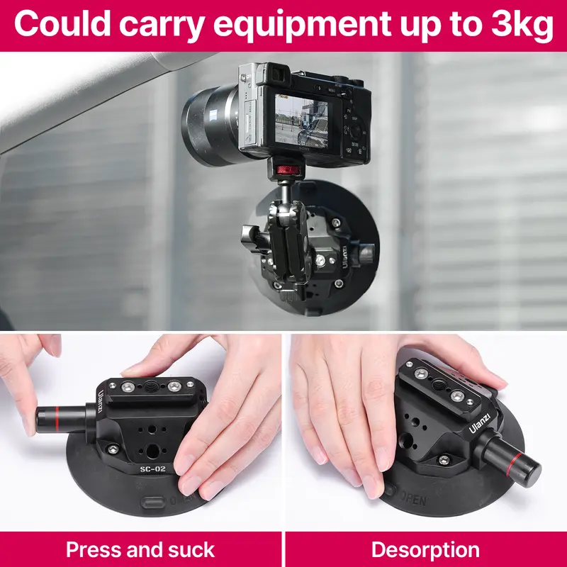 📸 Camera Suction Cup Mount for GoPro