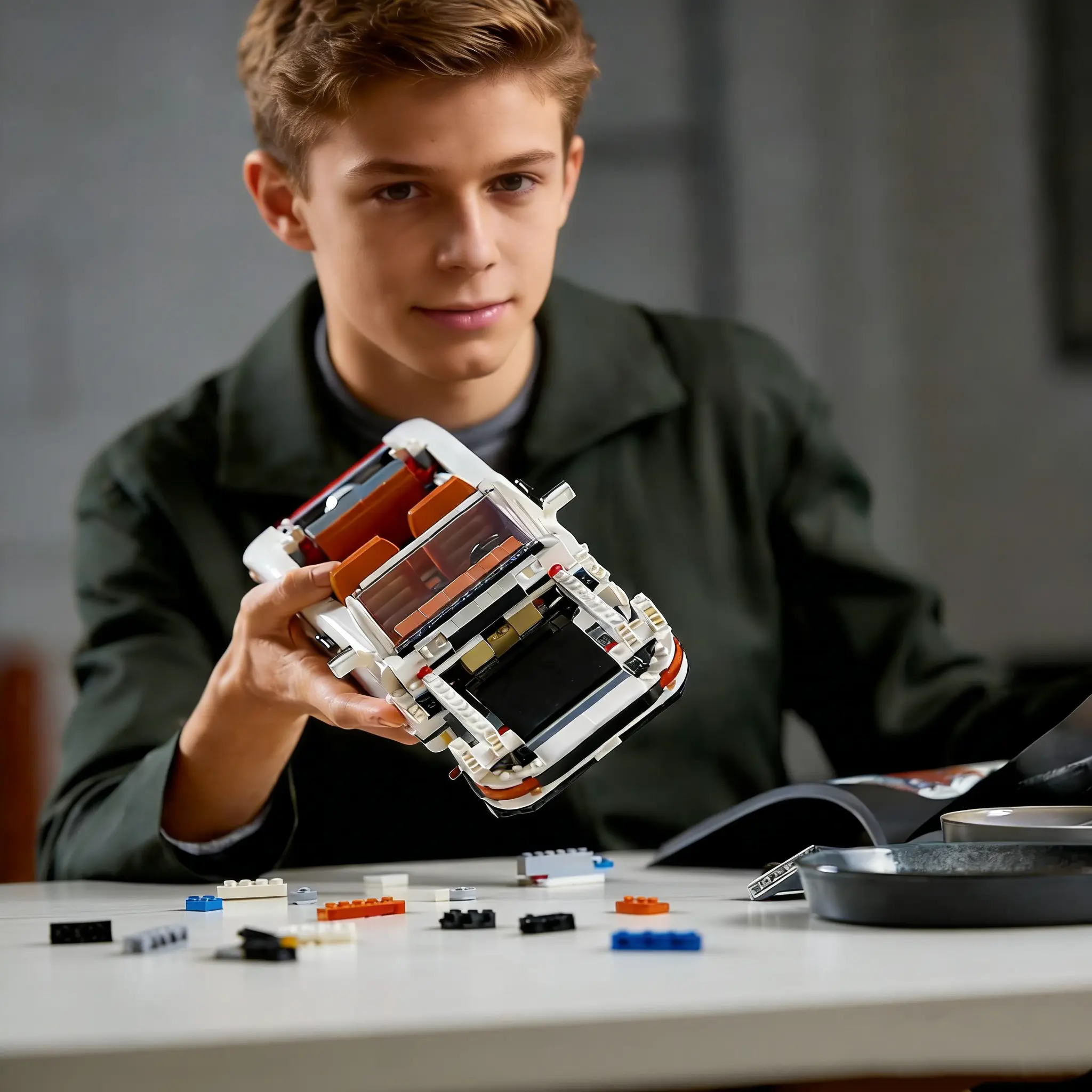 1458 Pieces Building Set, Collectible Turbo Targa, 2in1 Race Car Model Kit for Adults and Teens to Build, 14 inches in length, Gift Idea