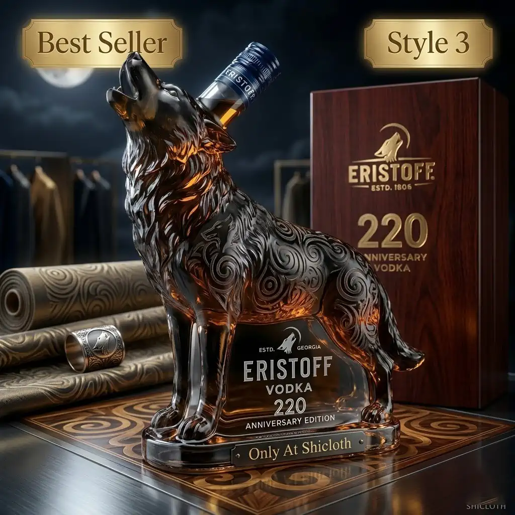 Eristoff Vodka Wolf 220 Anniversary Whiskey Bottle