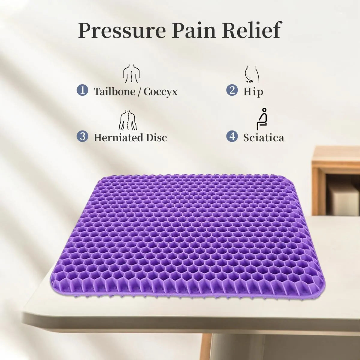 Coocoe Pressure Relief Gel Seat Cushion