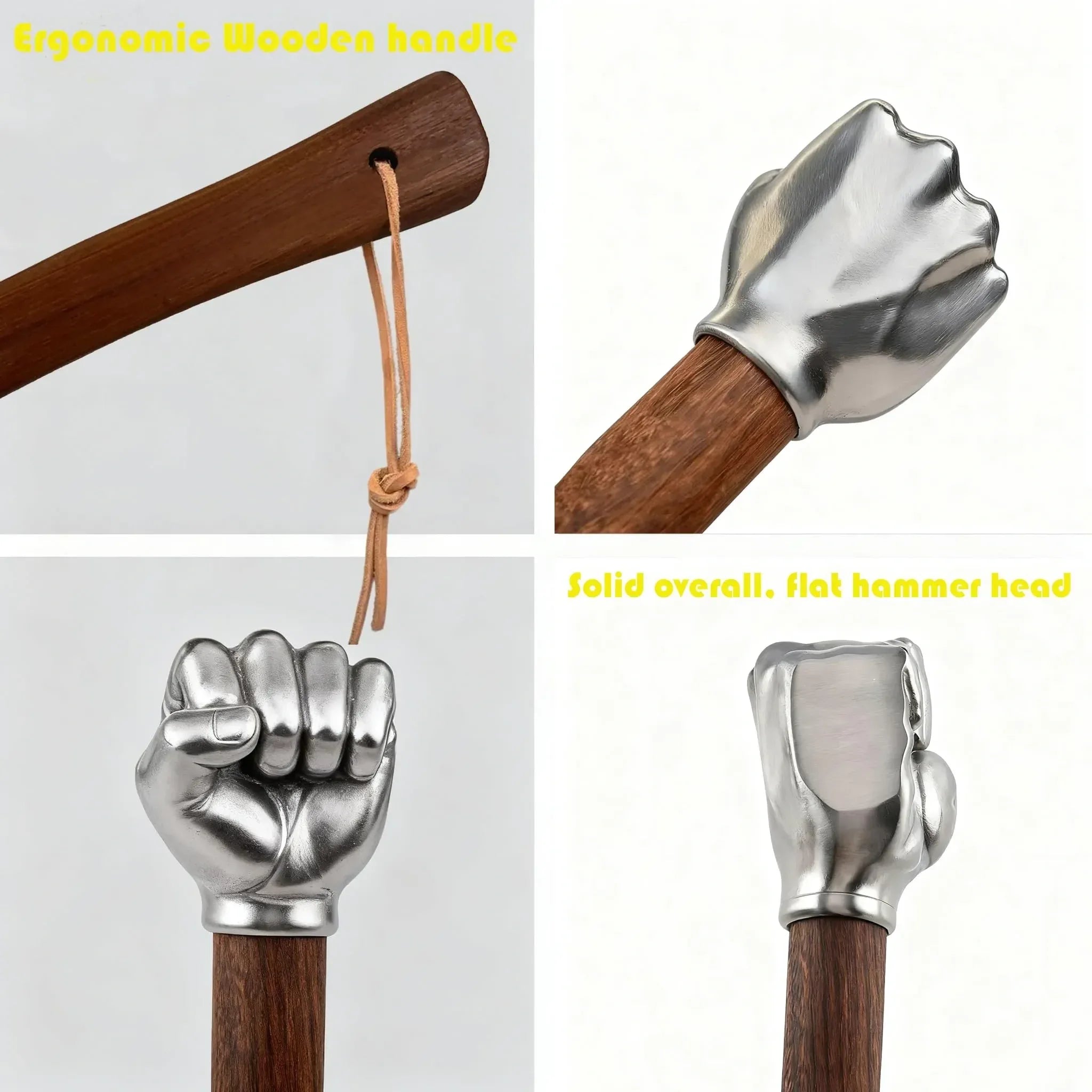 Coocoe 2LB Stainless Steel Wooden-Handle Sledge Hammer