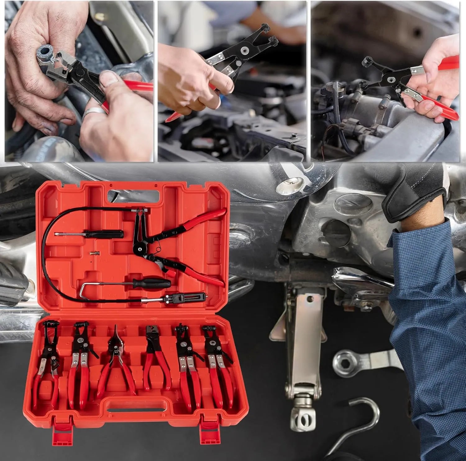 Coocoe Flexible Hose Clamp Pliers Set