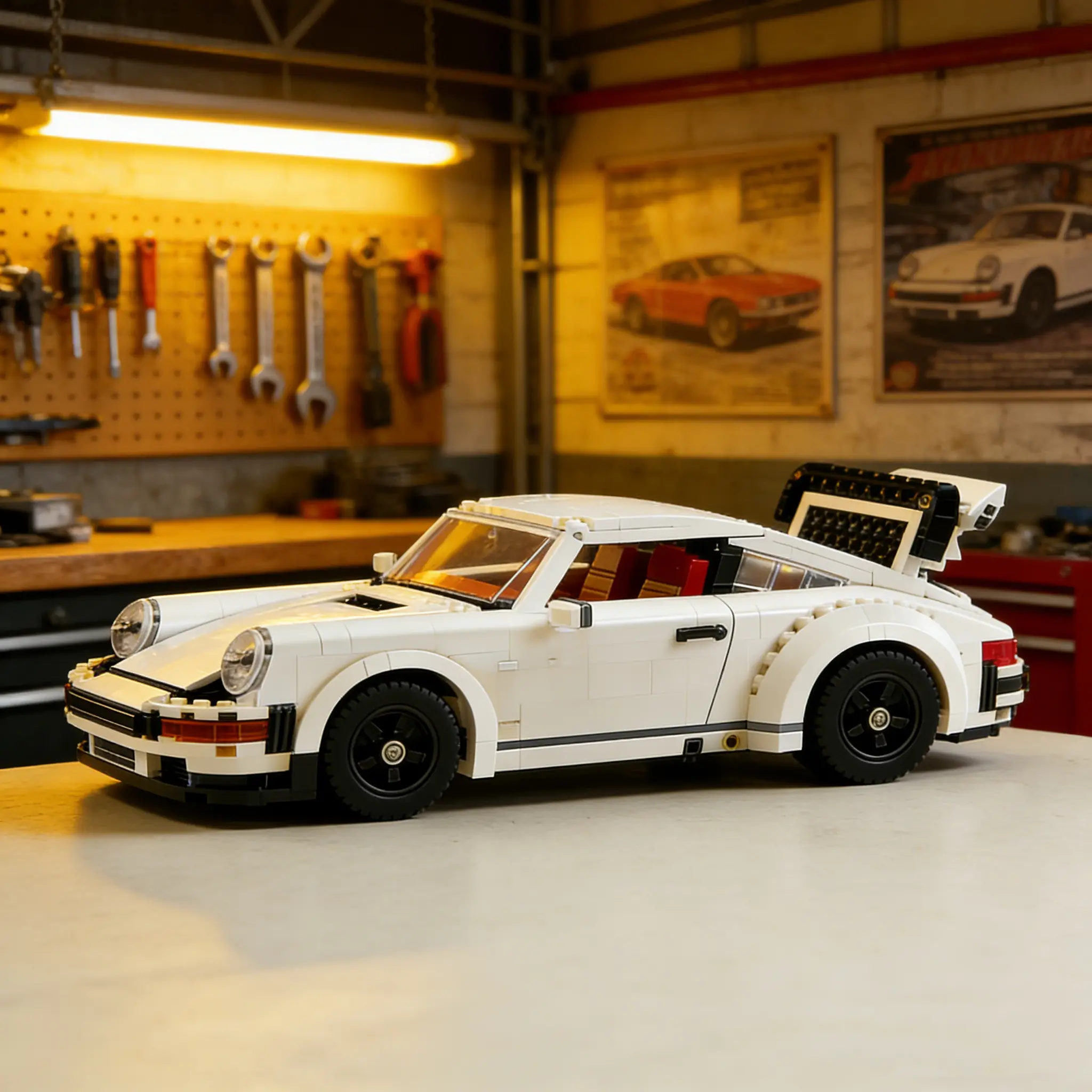 1458 Pieces Building Set, Collectible Turbo Targa, 2in1 Race Car Model Kit for Adults and Teens to Build, 14 inches in length, Gift Idea