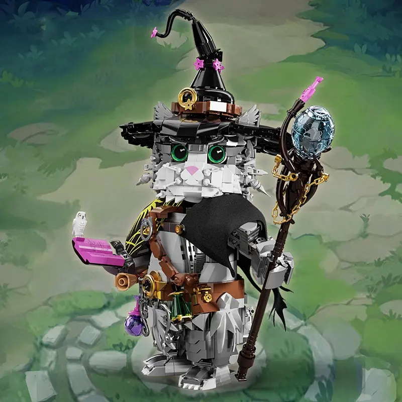 Wizard Cat Magic Animal Building Blocks Set Educational DIY Toys