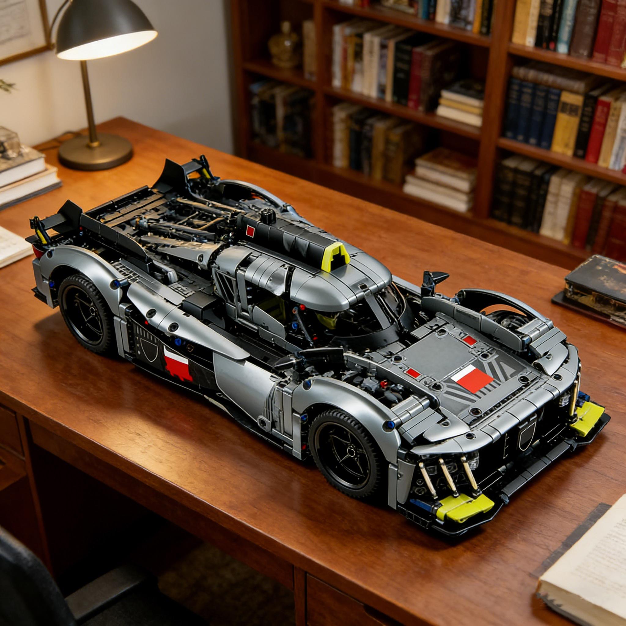 Technic 9X8 24H Hybrid Hypercar Collectible Race Car Building Kit for Adults and Teens,  20.1 inches, 1775 pieces. 1:10 Scale Racing Car Model, Gift for Motorsport Fans