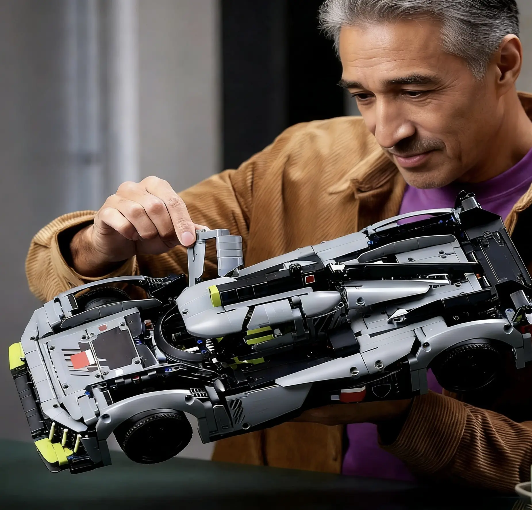 Technic 9X8 24H Hybrid Hypercar Collectible Race Car Building Kit for Adults and Teens,  20.1 inches, 1775 pieces. 1:10 Scale Racing Car Model, Gift for Motorsport Fans