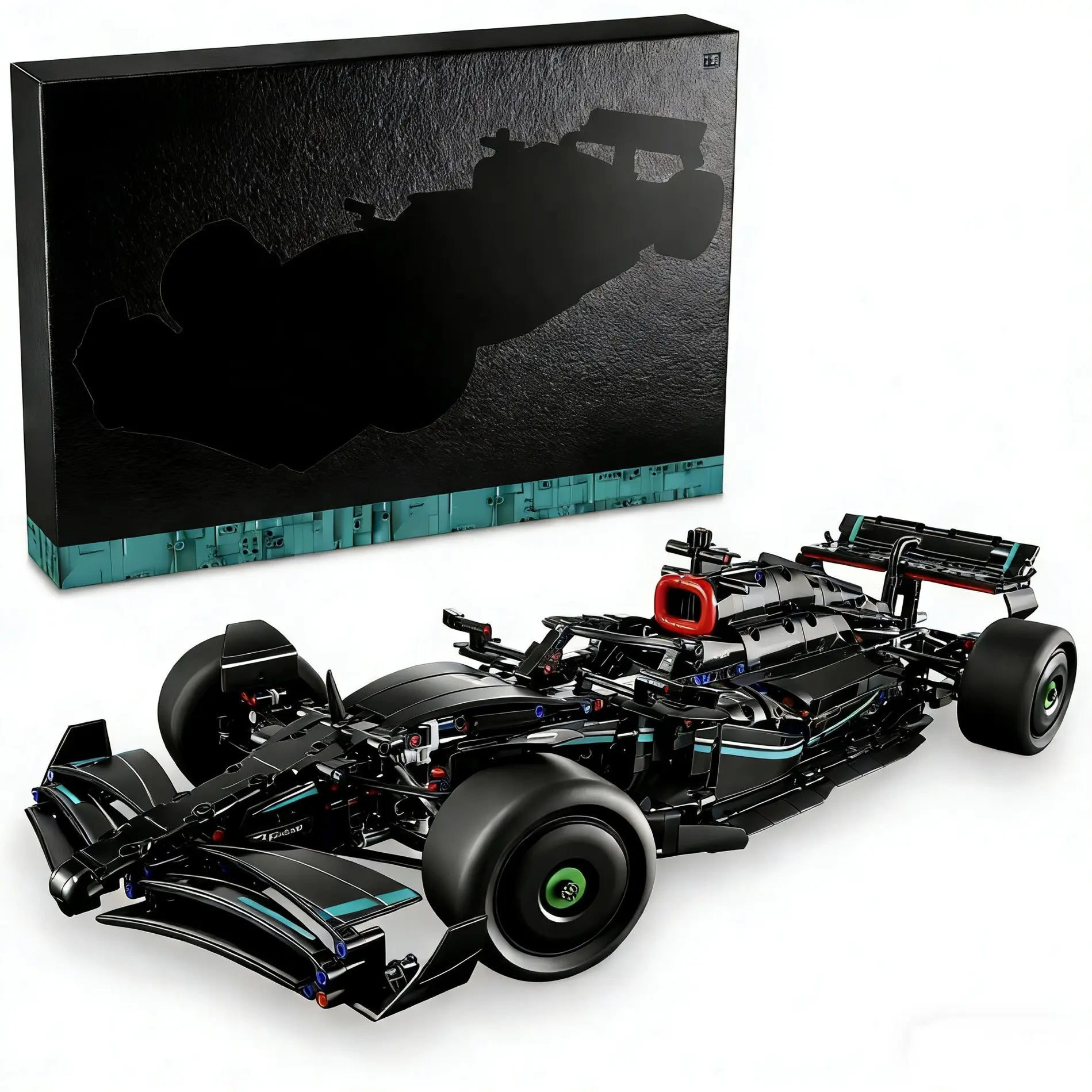 25 inches, 1642 pieces build set, 1:8 scale - DIY Kit and Building Set for Adults - Collectible Model  - Gift for Car Enthusiasts