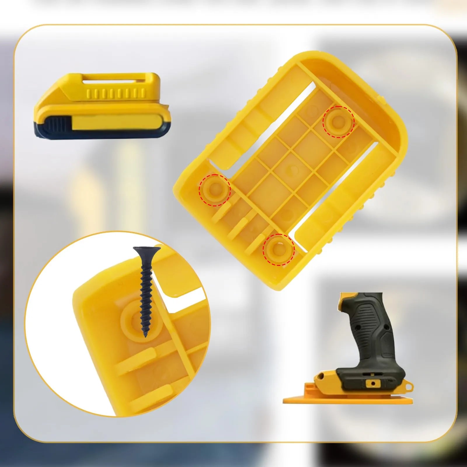 Coocoe Wall Mount Battery Tool Holder