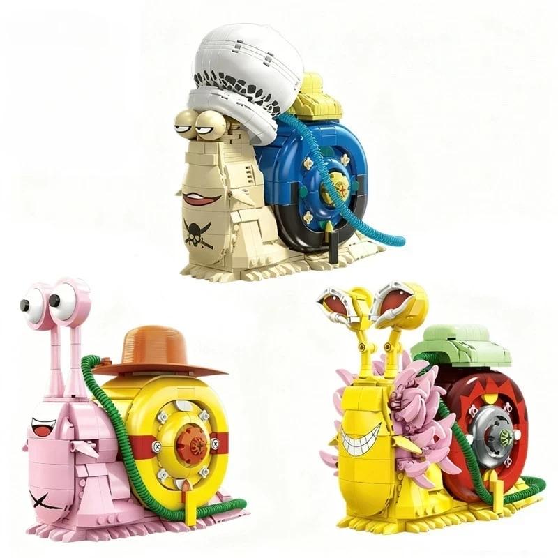 573pcs One Piece Phone Bug Building Blocks, 3D Puzzle Model Kit, Boy Engineering Toy, Anime Fan Gift, Surprise Present for Anime Boys