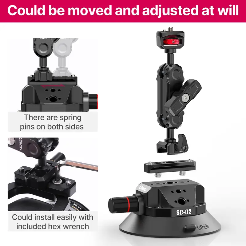 📸 Camera Suction Cup Mount for GoPro