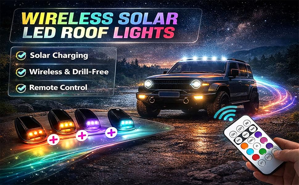 solar car roof lights