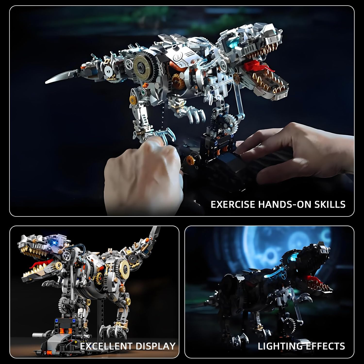 Mechanical Tyrannosaurus Building Blocks Set,T Rex Model Home Decor Gift for Adults Teens Kids Boys(1268PCS) Mechanical Tyrannosaurus Building Blocks Set,T Rex Model Home Decor Gift for Adults Teens Kids Boys(1268PCS)