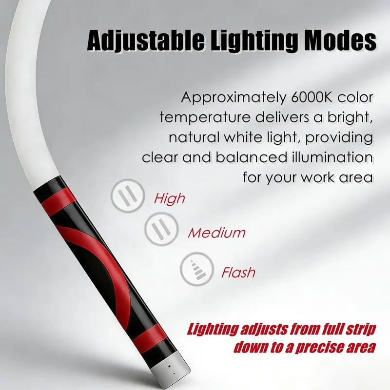 🛠Flexible COB LED Work Light, Rechargeable Bendable Inspection Flashlight for Auto Repair