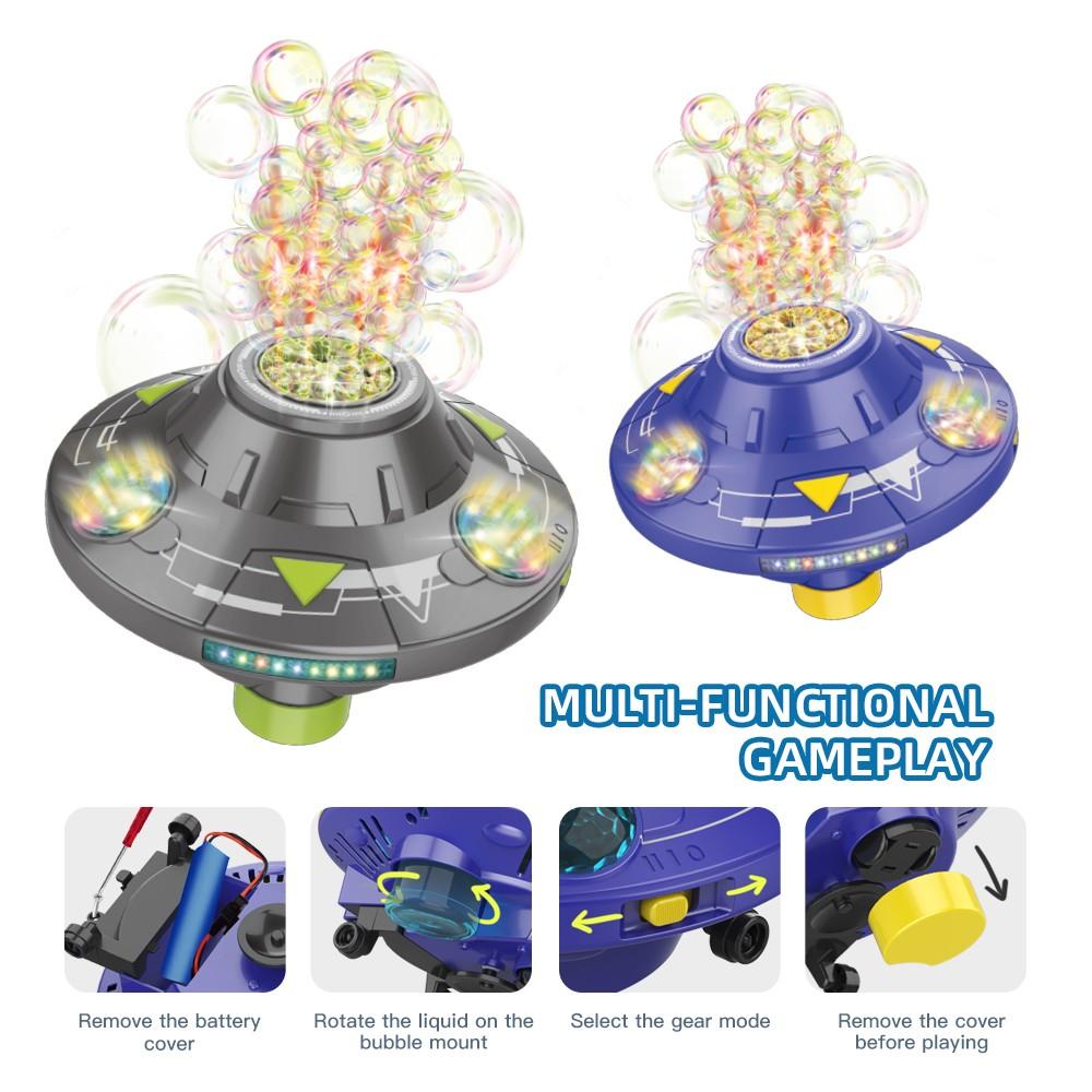 Kids Portable Bubble Machine UfO Shape LED Lights Music, Multifunction Bubble Maker, 360° Rotating Automatic Obstacle Avoidance, Electric Blow Bubbles ,Massive Bubble Output Safe Spring Summer Outdoor Funny Toy for Ages 3+Boys and Girls Birthday Gift Kids Portable Bubble Machine UfO Shape LED Lights Music, Multifunction Bubble Maker, 360° Rotating Automatic Obstacle Avoidance, Electric Blow Bubbles ,Massive Bubble Output Safe Spring Summer Outdoor Funny Toy for Ages 3+Boys and Girls Birthday Gift