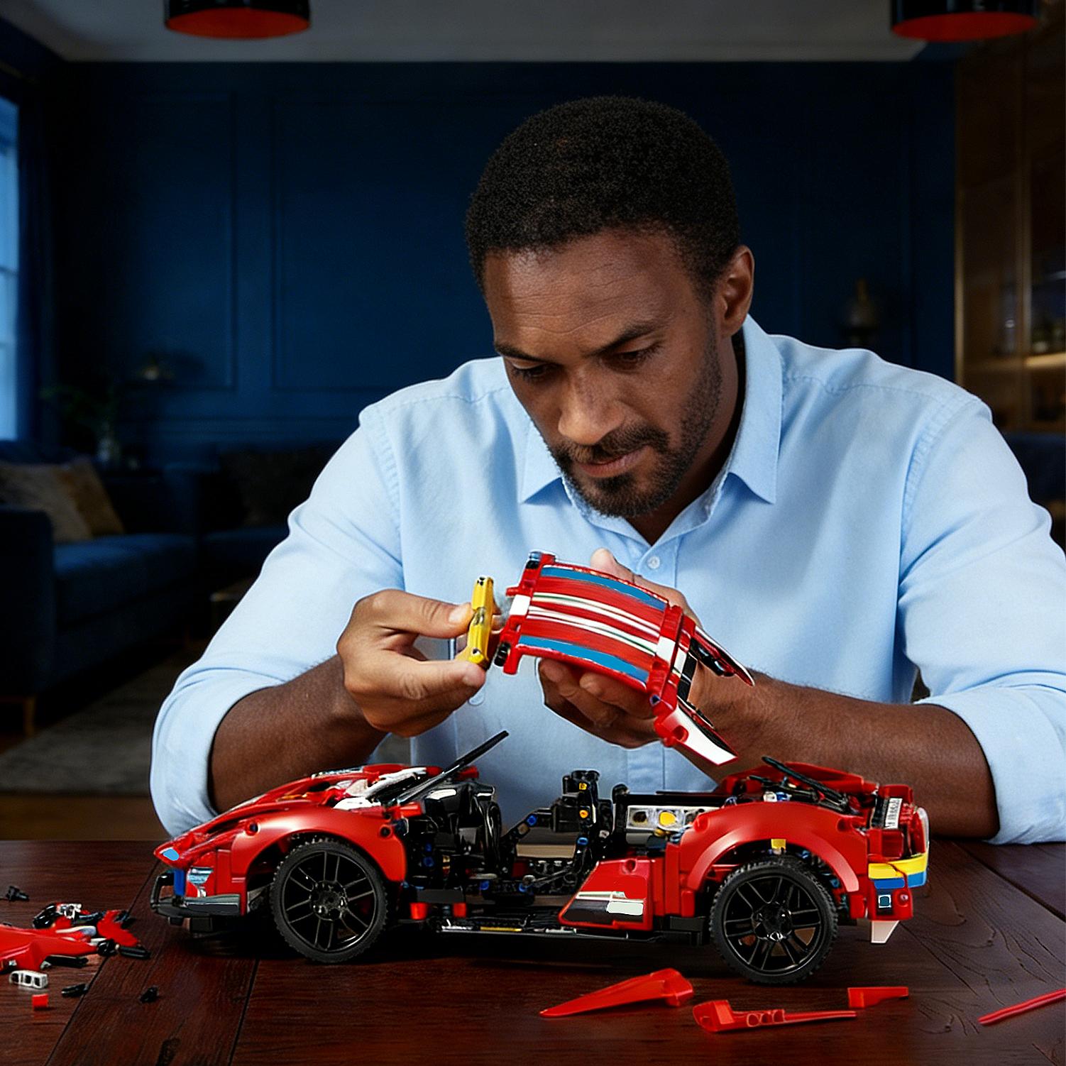 1677 Pieces, 1:10 Technic Champion GT Series Sports Race Car Exclusive Collectible Model, Collectors Set for Adults