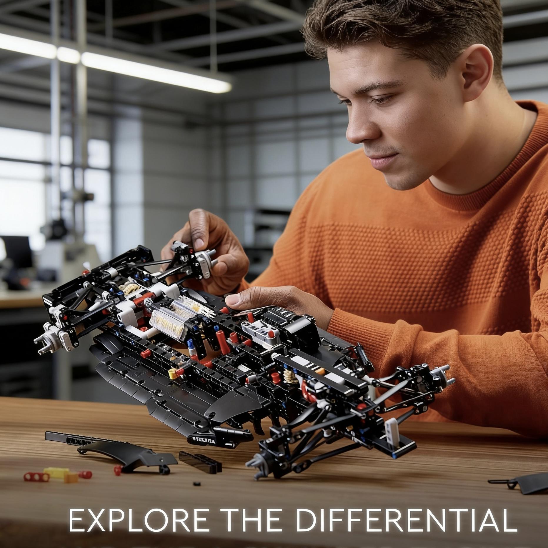 25 inches, 1642 pieces build set, 1:8 scale - DIY Kit and Building Set for Adults - Collectible Model - Gift for Car Enthusiasts 25 inches, 1642 pieces build set, 1:8 scale - DIY Kit and Building Set for Adults - Collectible Model - Gift for Car Enthusiasts