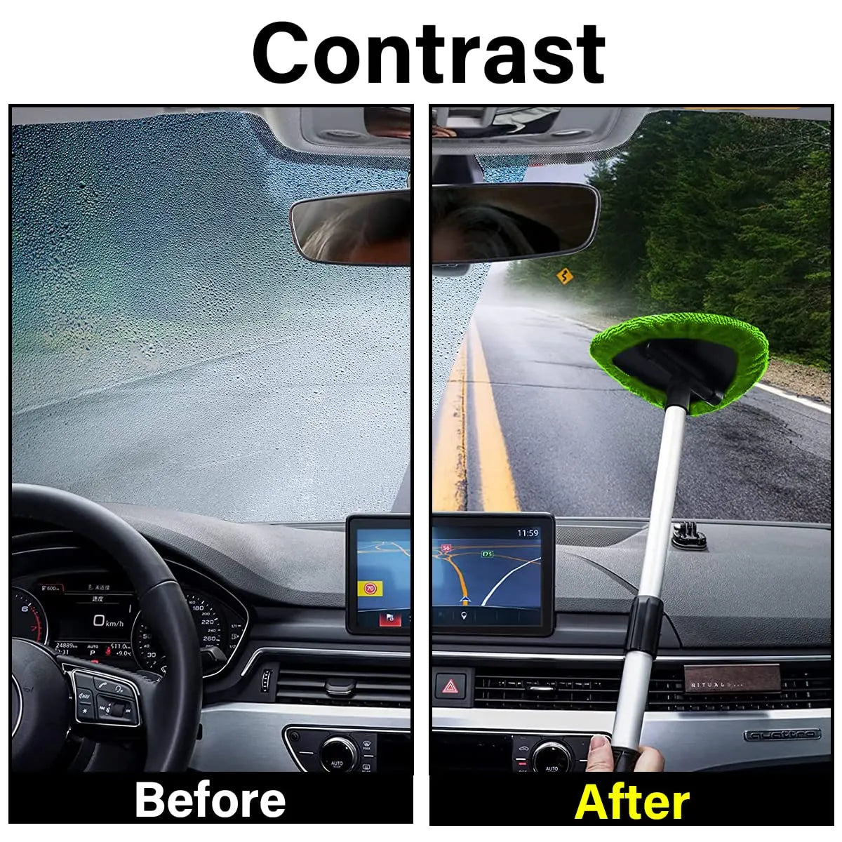 Coocoe Extendable Microfiber Windshield Cleaning Tool