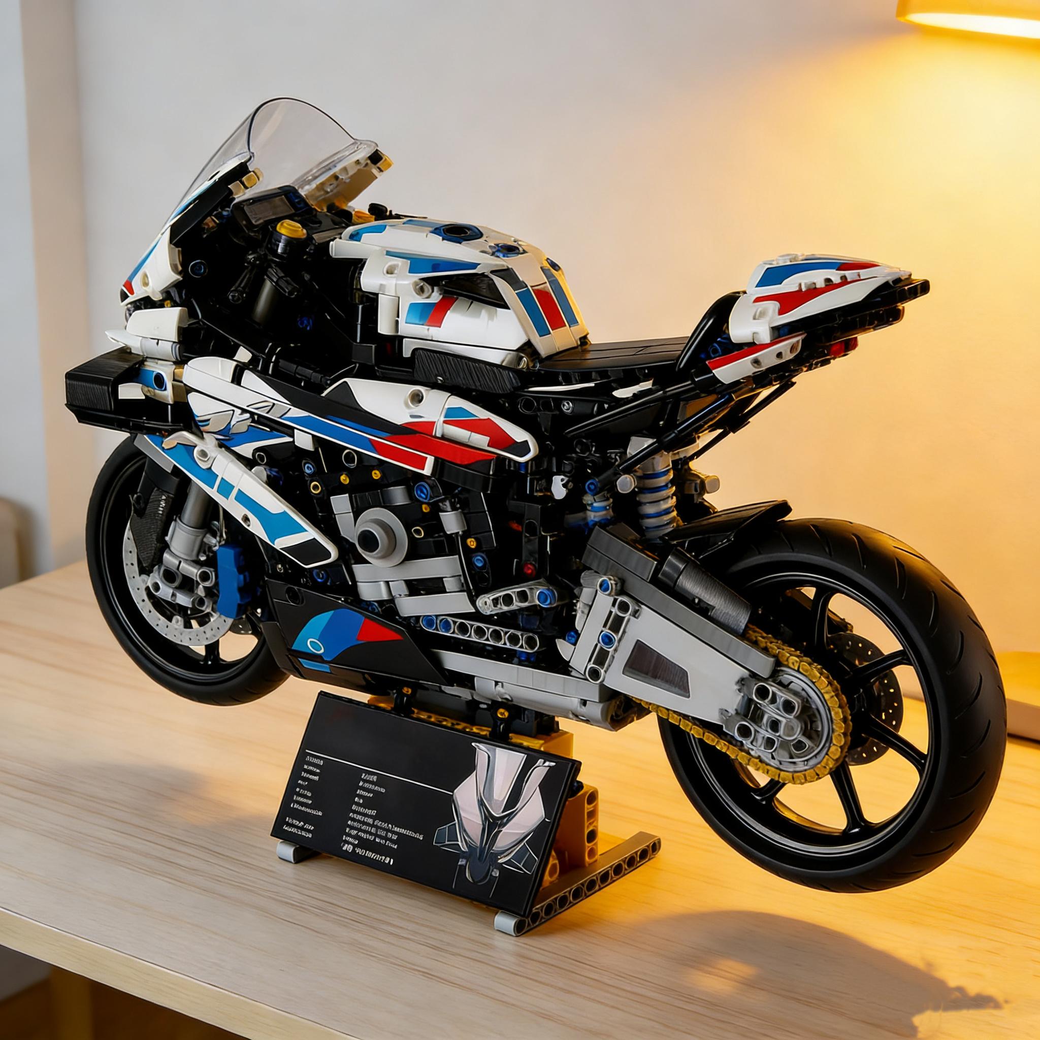 1920 Pieces, 1:5 Technic Motorcycle Model Kit for Adults, 19 inches long, Build and Display Set with Authentic Features, Motorcycle Gift Idea 1920 Pieces, 1:5 Technic Motorcycle Model Kit for Adults, 19 inches long, Build and Display Set with Authentic Features, Motorcycle Gift Idea