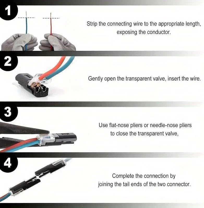 Coocoe Double Wire Quick Clip Plug-In Connector Set
