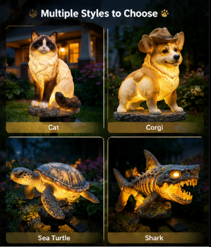 🌙 SOLAR ANIMAL GARDEN LIGHTS