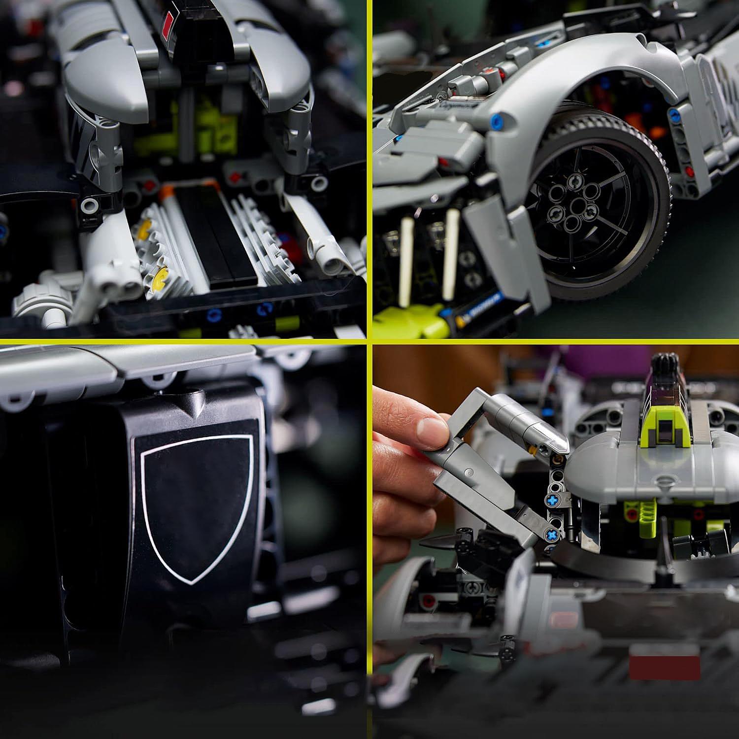 Technic 9X8 24H Hybrid Hypercar Collectible Race Car Building Kit for Adults and Teens,  20.1 inches, 1775 pieces. 1:10 Scale Racing Car Model, Gift for Motorsport Fans