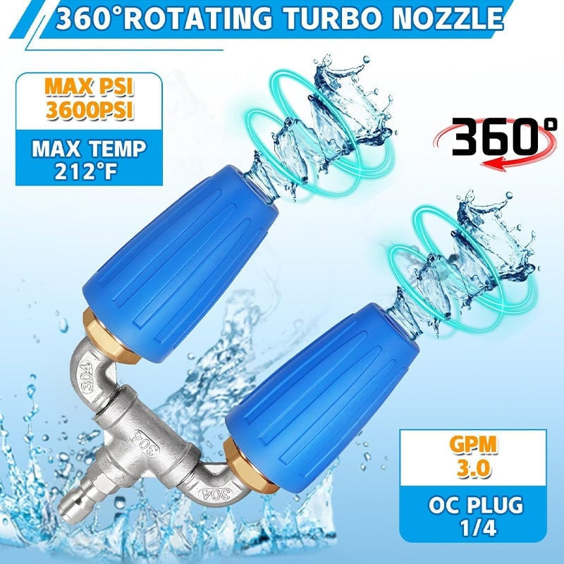 Coocoe Dual/Triple/Quad Turbo Nozzle Pressure Washer