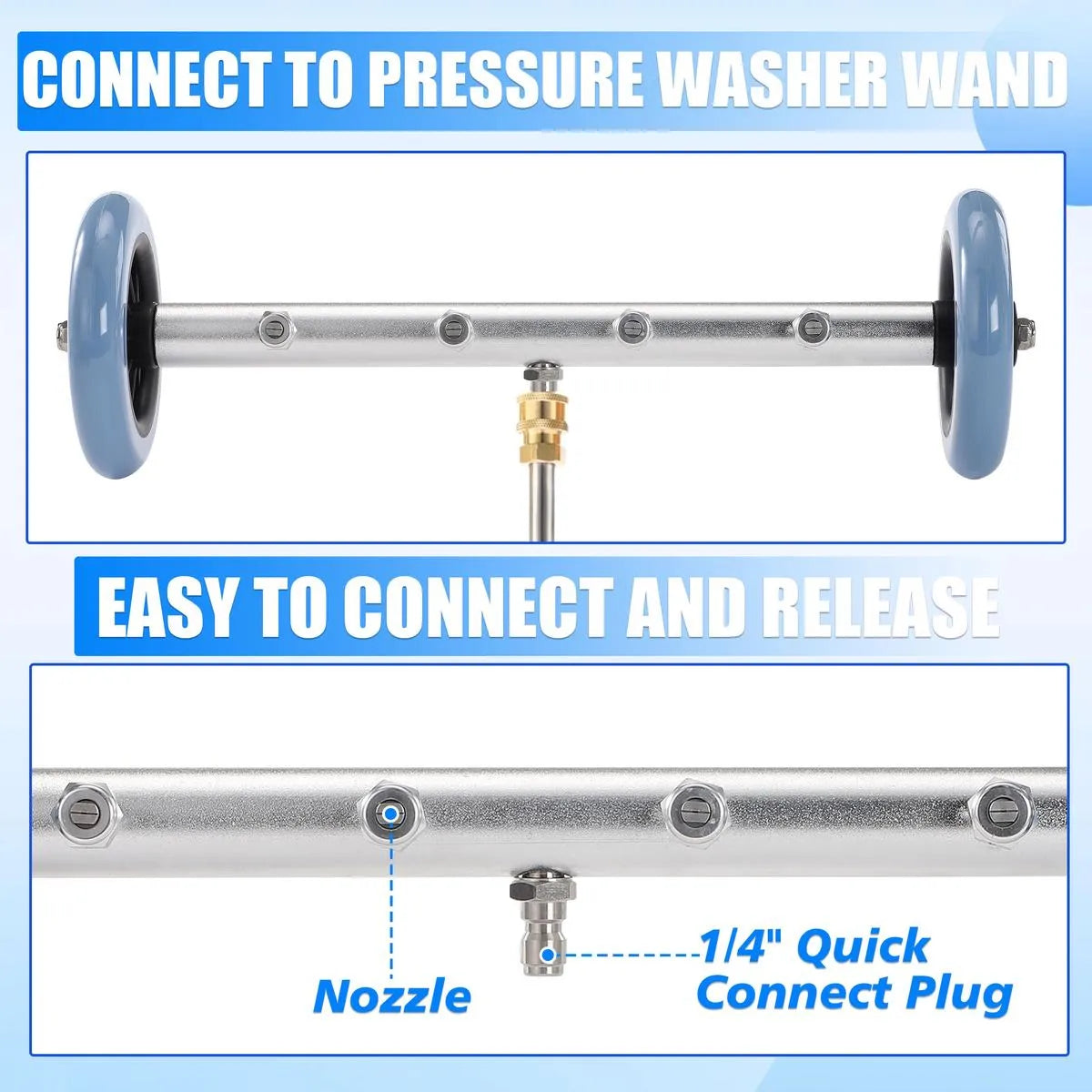 Coocoe Heavy Duty Pressure Washer Undercarriage Cleaner