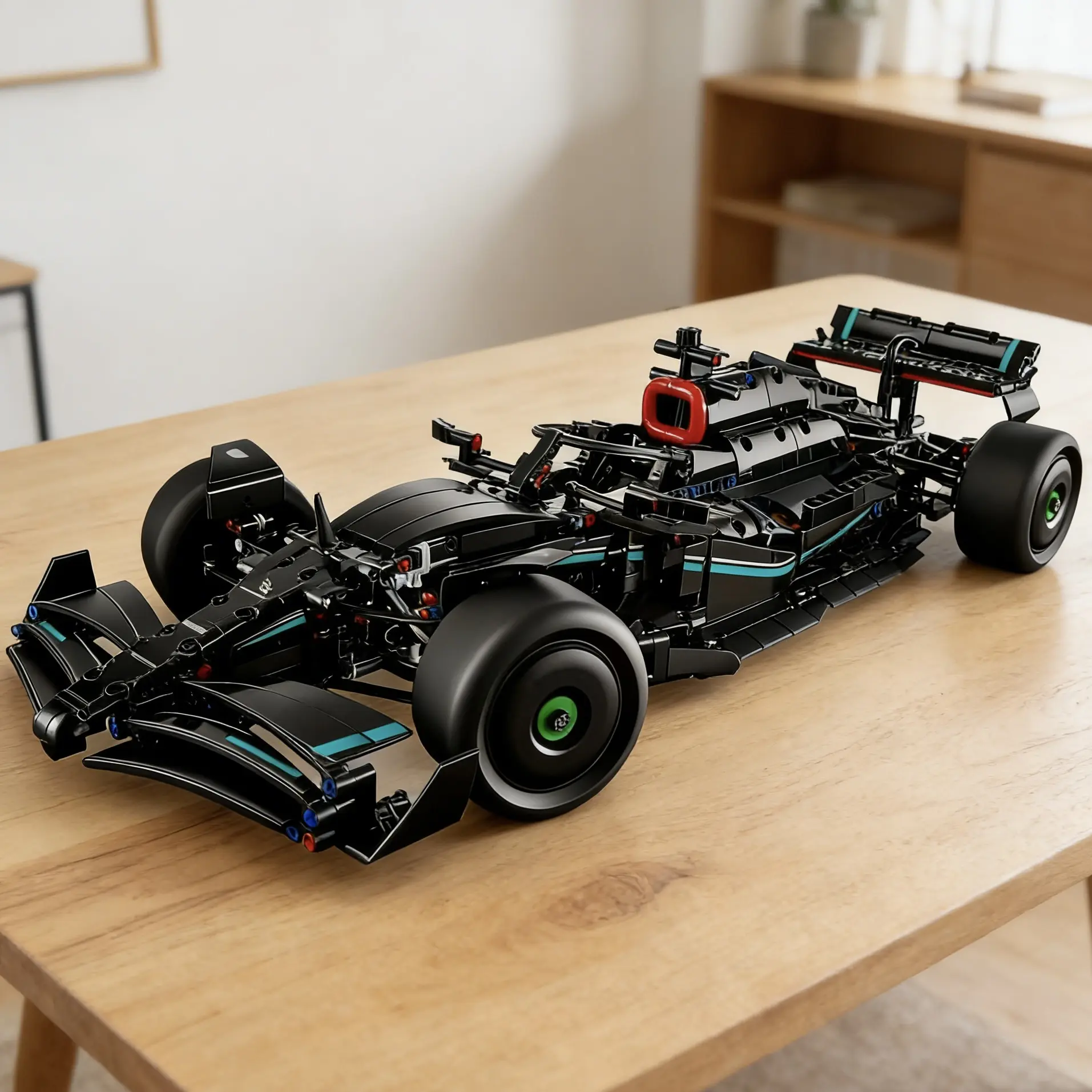 25 inches, 1642 pieces build set, 1:8 scale - DIY Kit and Building Set for Adults - Collectible Model  - Gift for Car Enthusiasts