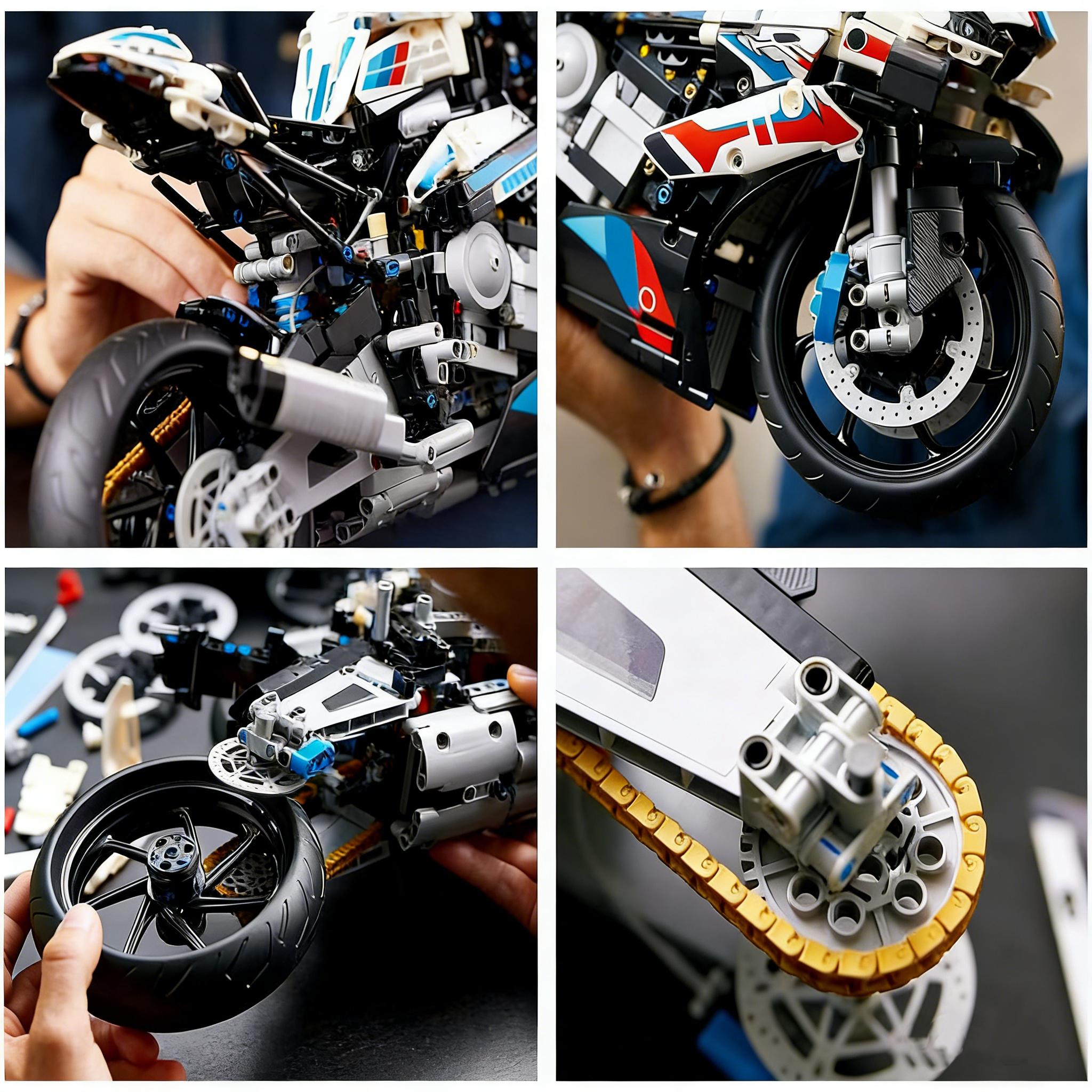 1920 Pieces, 1:5 Technic Motorcycle Model Kit for Adults, 19 inches long, Build and Display Set with Authentic Features, Motorcycle Gift Idea 1920 Pieces, 1:5 Technic Motorcycle Model Kit for Adults, 19 inches long, Build and Display Set with Authentic Features, Motorcycle Gift Idea