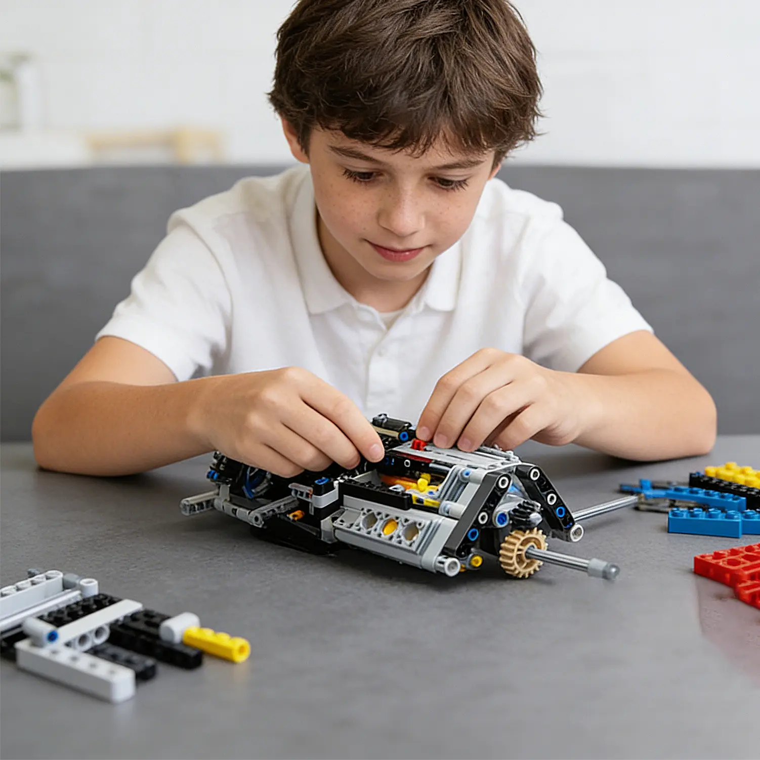 1:8 Scale Car Building Kit and Engineering Toy, 3599 Pieces Adult Collectible Sports Car with Scale Model Engine (3599 Pieces)