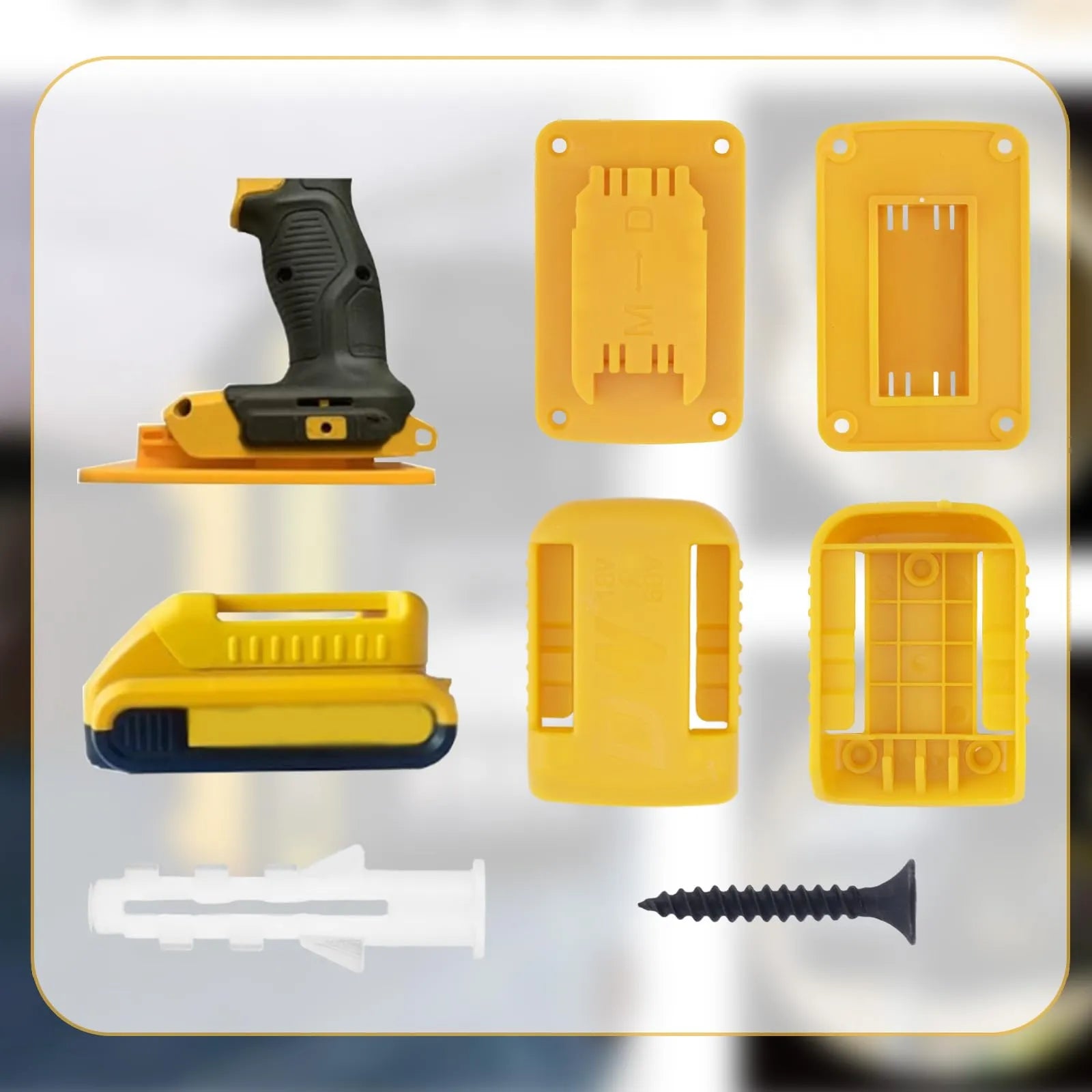 Coocoe Wall Mount Battery Tool Holder