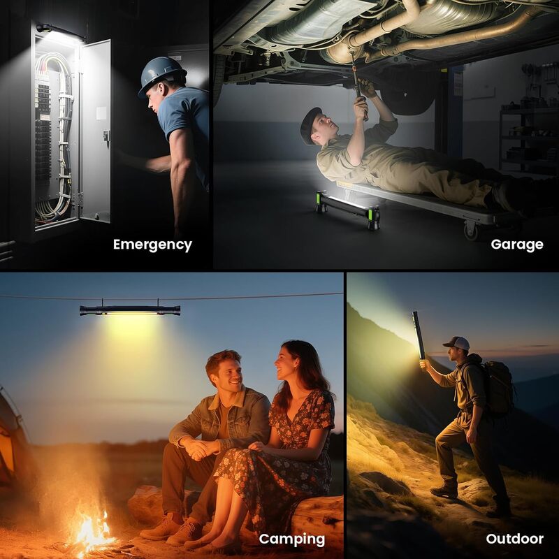 itoolmax 3000lm rechargeable led work light scenes