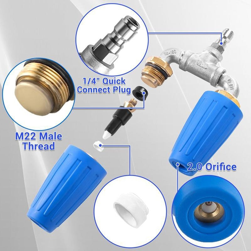 Coocoe Dual/Triple/Quad Turbo Nozzle Pressure Washer