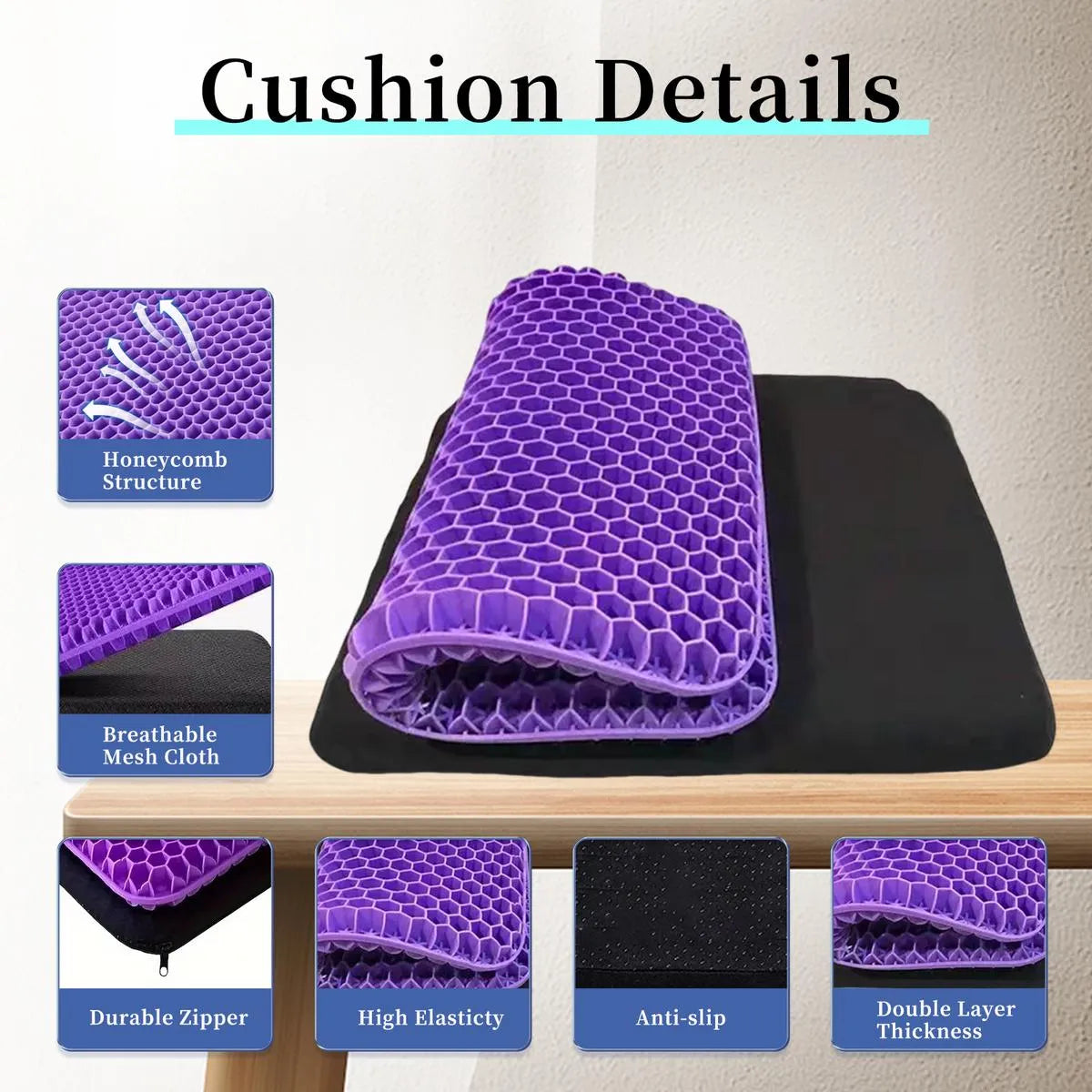Coocoe Pressure Relief Gel Seat Cushion