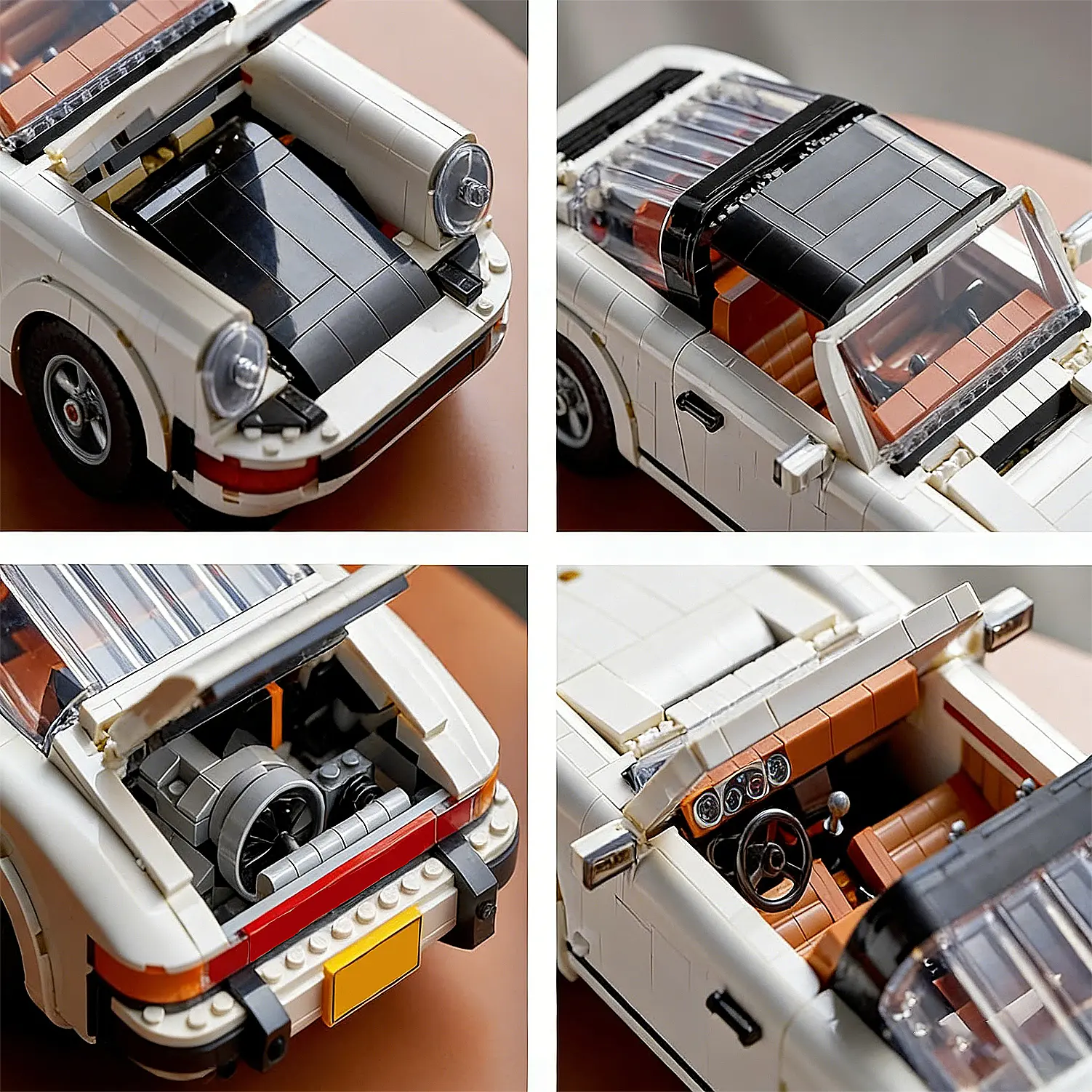 1458 Pieces Building Set, Collectible Turbo Targa, 2in1 Race Car Model Kit for Adults and Teens to Build, 14 inches in length, Gift Idea