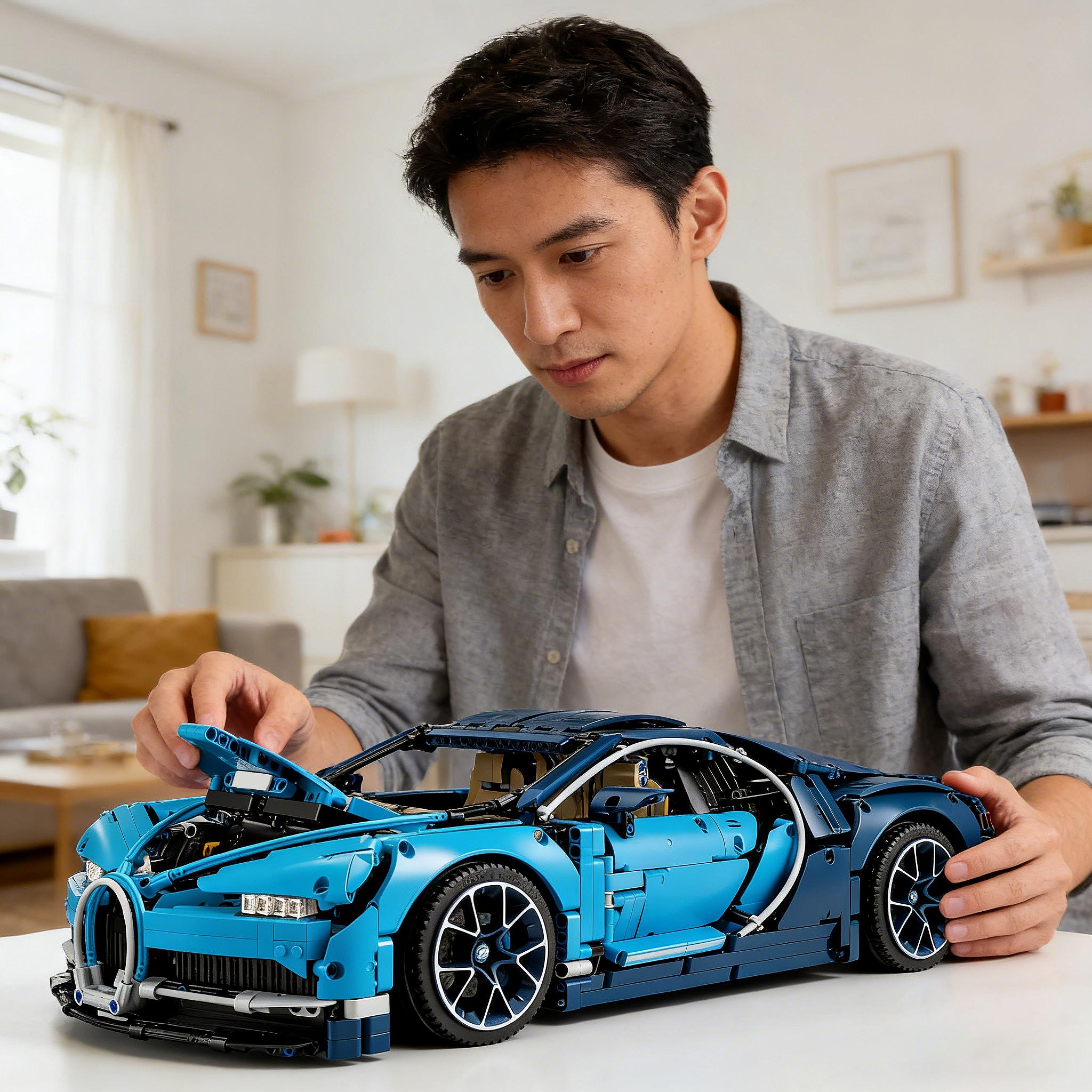 1:8 Scale Car Building Kit and Engineering Toy, 3599 Pieces Adult Collectible Sports Car with Scale Model Engine (3599 Pieces)