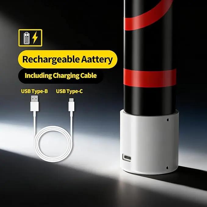 🛠Flexible COB LED Work Light, Rechargeable Bendable Inspection Flashlight for Auto Repair