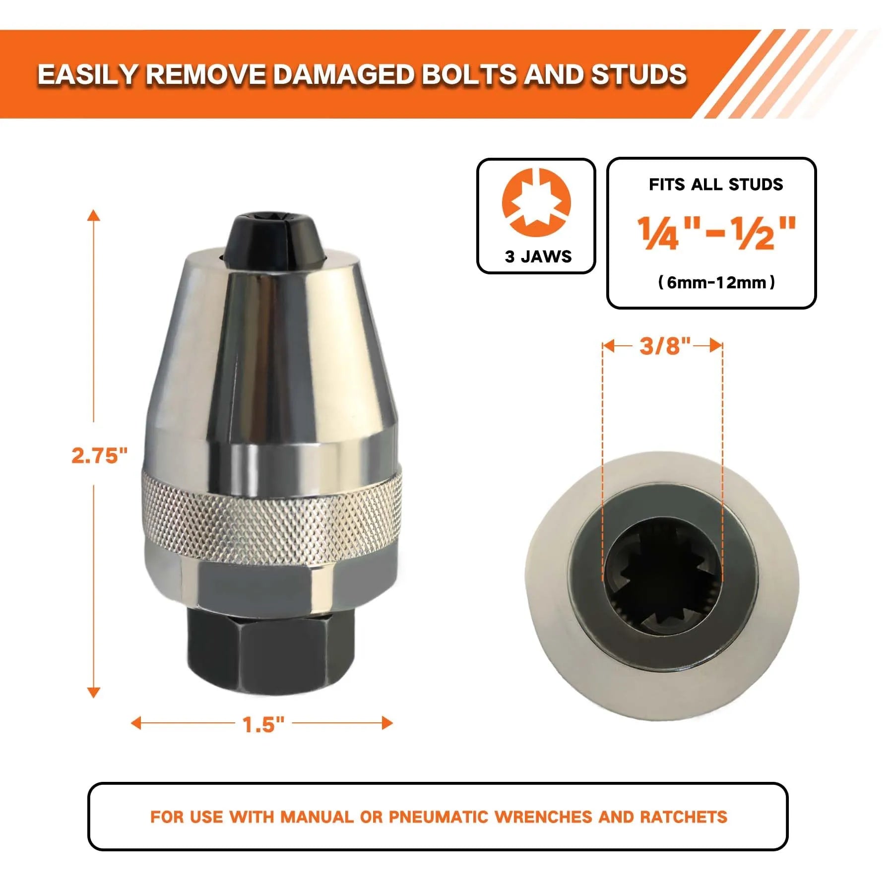 Coocoe Heavy-Duty Bolt & Stud Extractor Tool