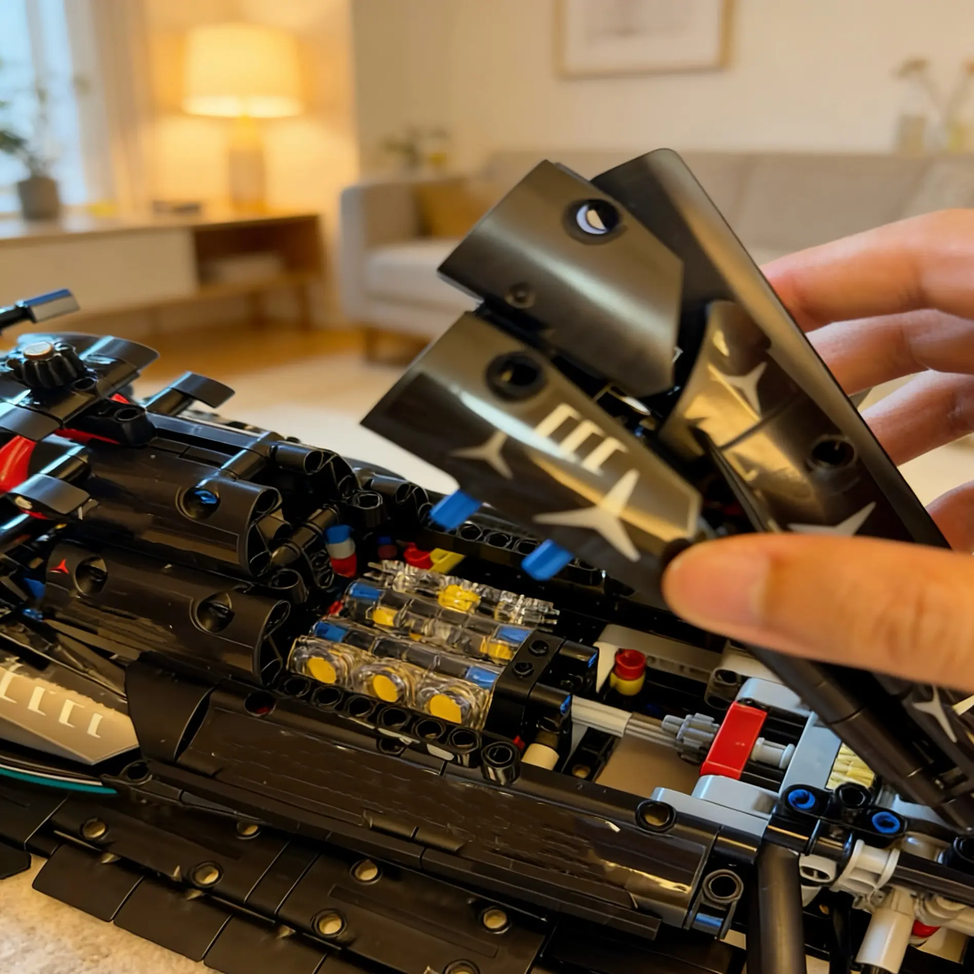 25 inches, 1642 pieces build set, 1:8 scale - DIY Kit and Building Set for Adults - Collectible Model  - Gift for Car Enthusiasts