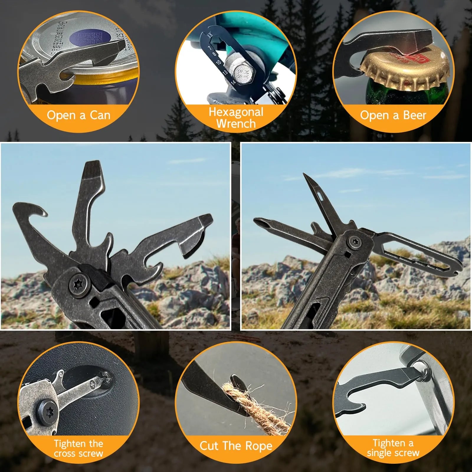 Coocoe 34-in-1 Stainless Steel Multitool Pliers
