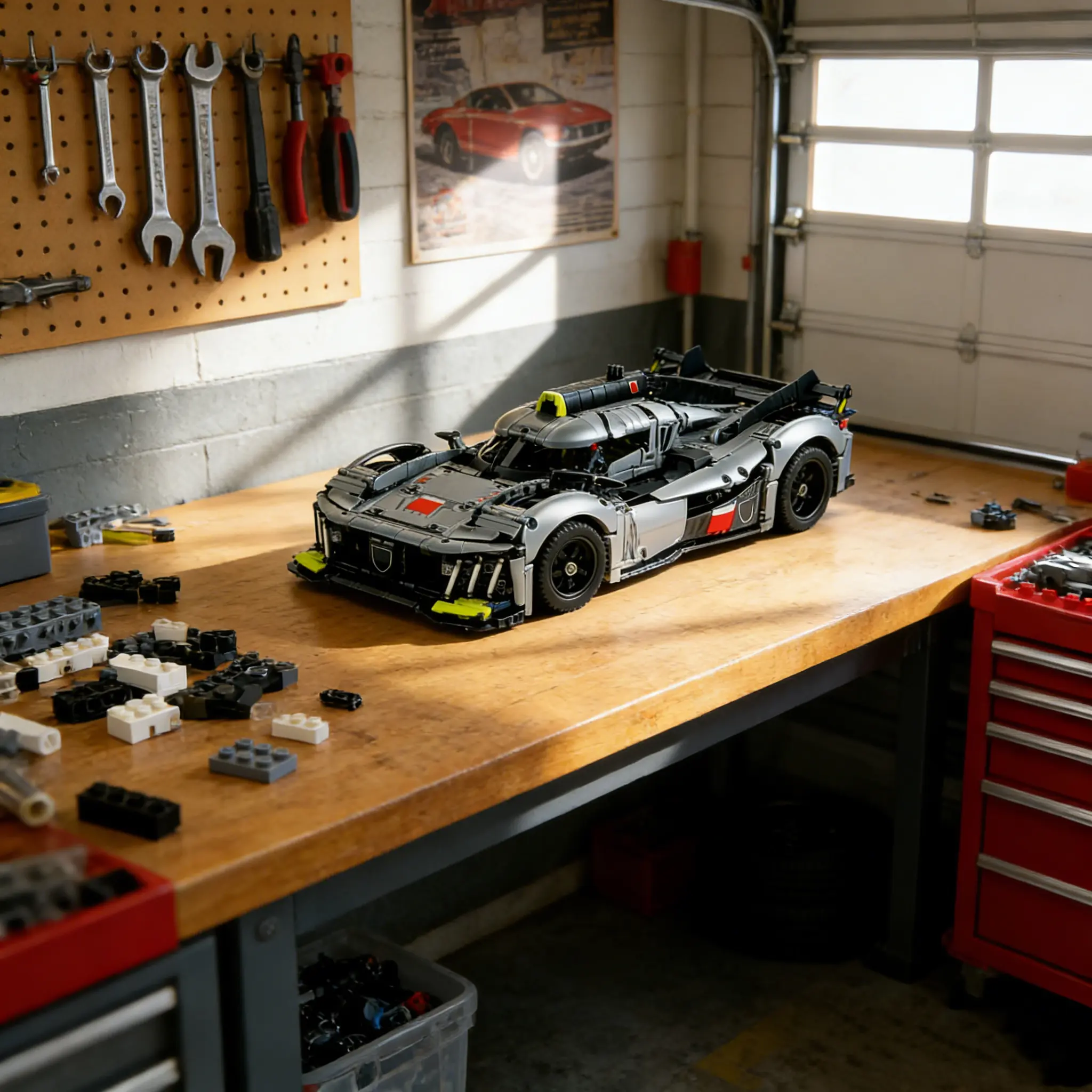 Technic 9X8 24H Hybrid Hypercar Collectible Race Car Building Kit for Adults and Teens,  20.1 inches, 1775 pieces. 1:10 Scale Racing Car Model, Gift for Motorsport Fans