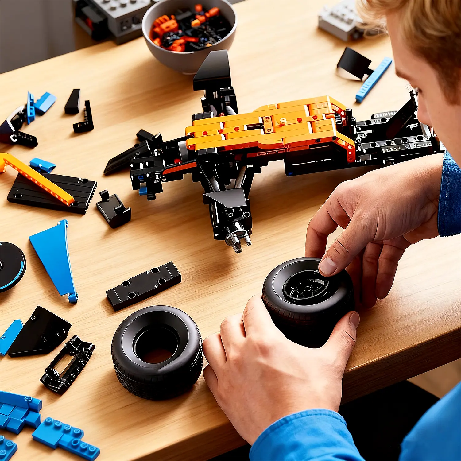 1:8 Technic Car 2022 Replica Race Car Model Building Kit, 25 inches building car Set, 1432 pieces, Birthday Gift Idea for Adults, Men, Women, Him, Her, Husband, Collectible Home Decor