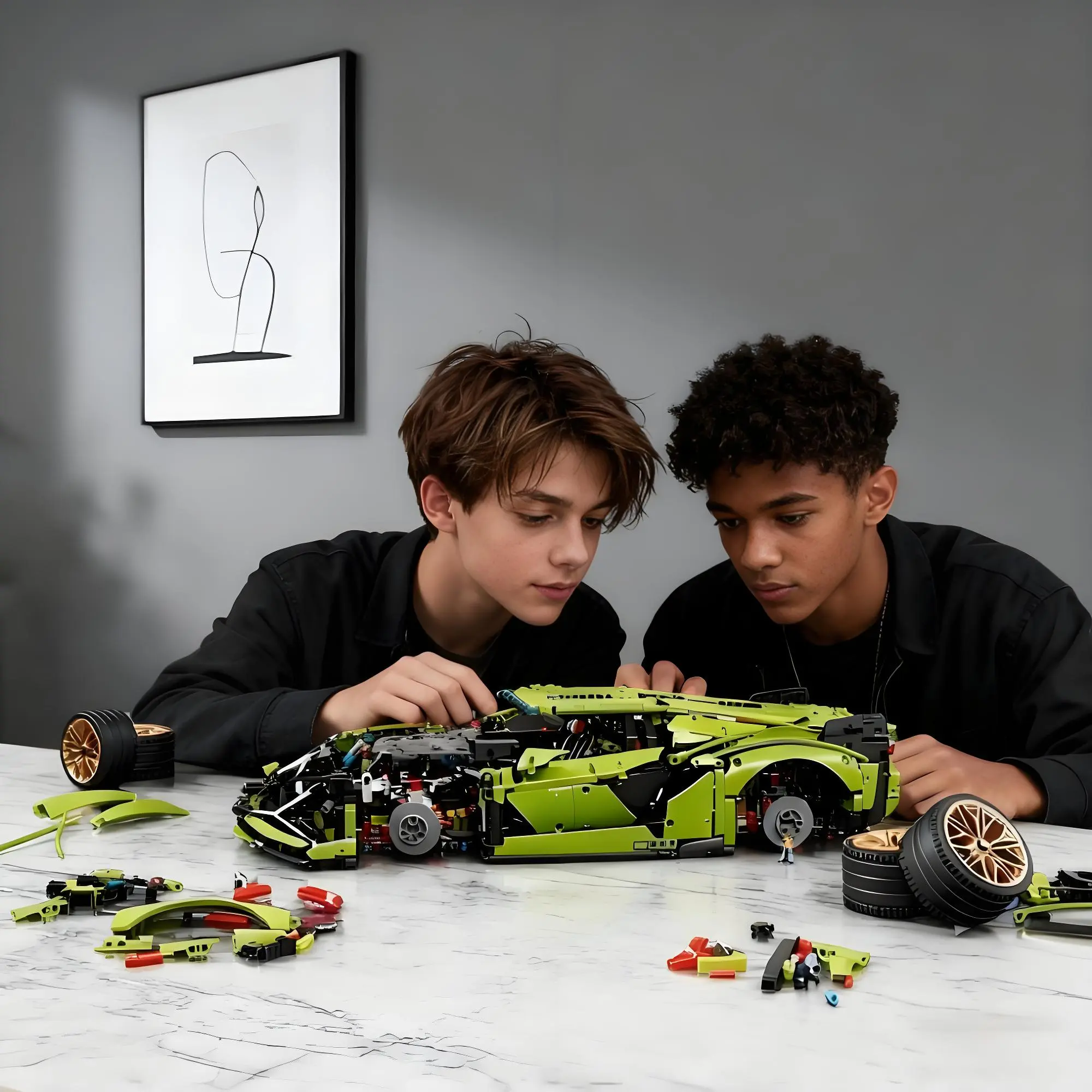 3696 Pieces Technic Sets for Adults - 1:8 scale Building car,  23.4 inches, Detailed Model Car Kit for Men & Women, Ages 18+ Years - Display in Room as Decor