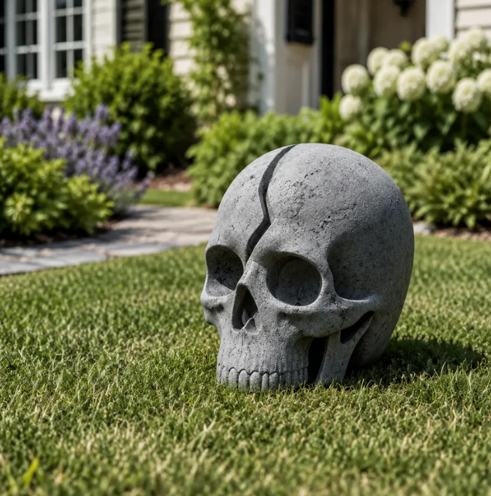 The Phantom Glow™ Solar Skull Garden Light