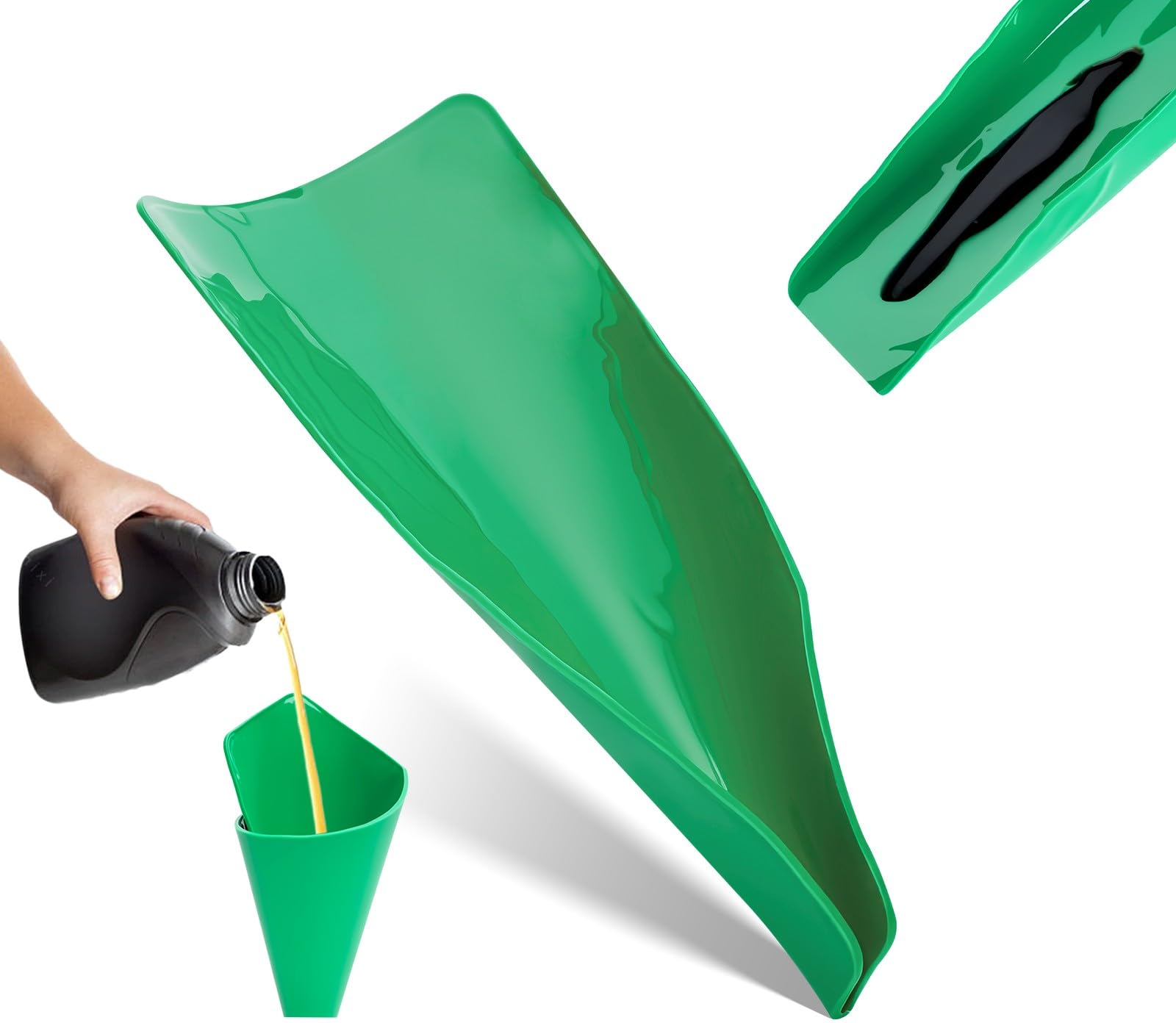 Coocoe Reusable Flexible Oil Drain Funnel Form