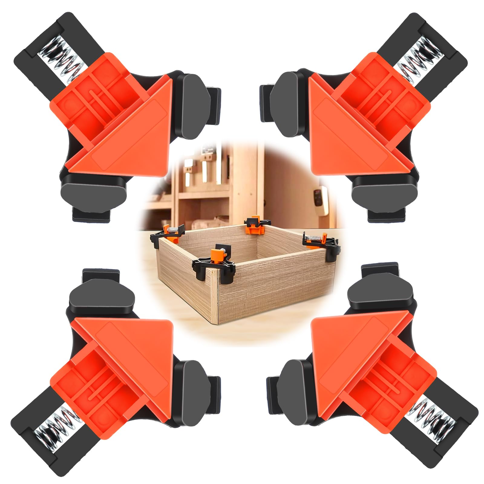 Coocoe 90°Adjustable Spring Loaded Wood Clamps