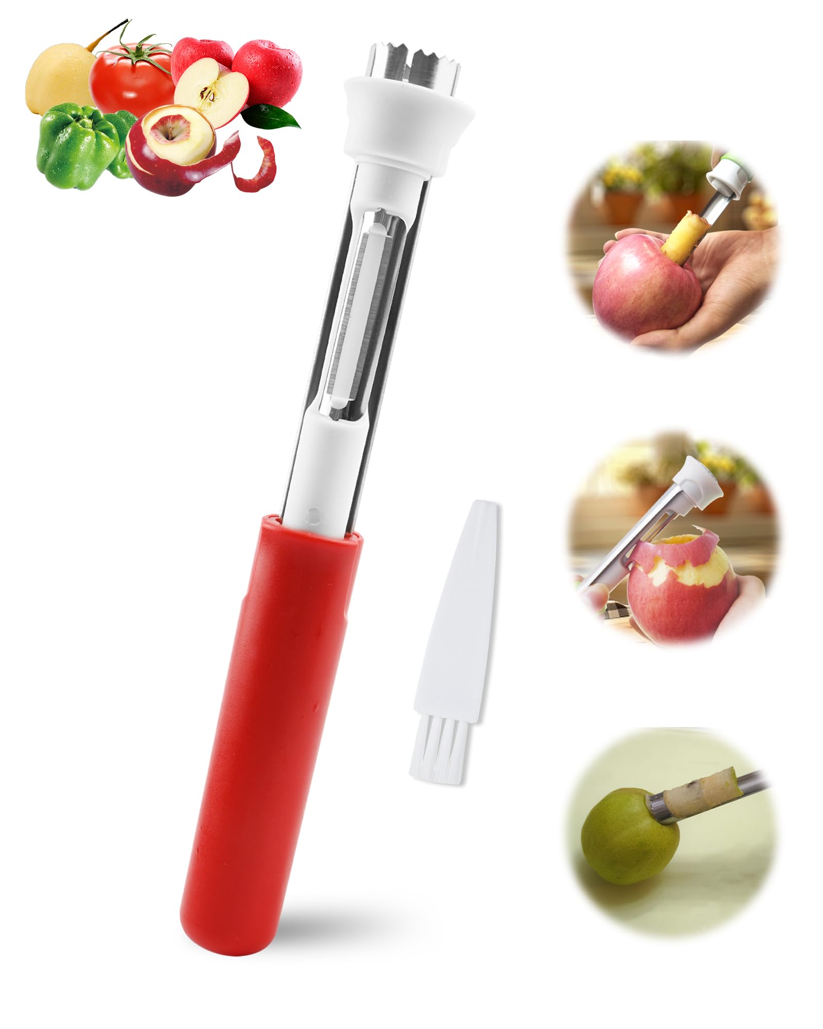 Coocoe 2 in 1 Apple Corer and Peeler Tool