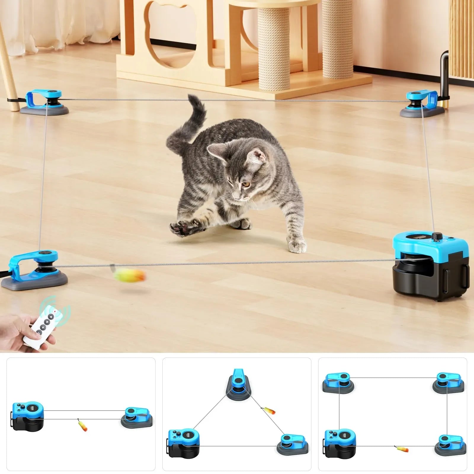 Coocoe Interactive Auto/Manual Cat Treadmill Toy